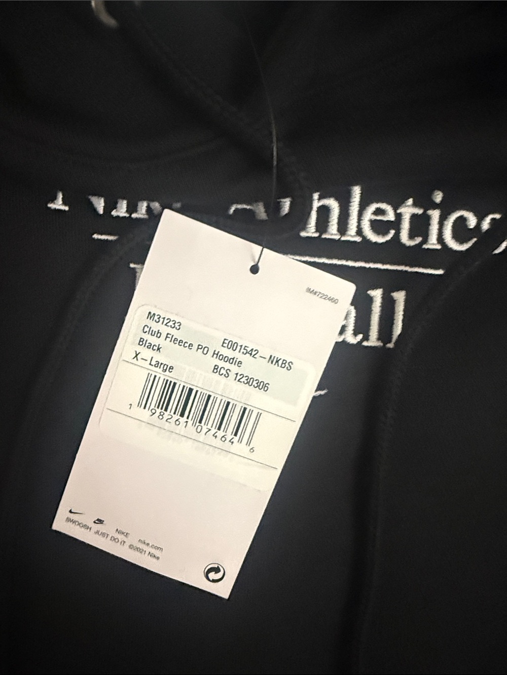 Nike Black 'Nike Athletics Baseball' Hooded Pullover - Picture 2 of 12